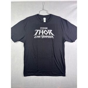 Marvel Studios Thor Love and Thunder T Shirt Mens XL Black Movie Promo Graphic